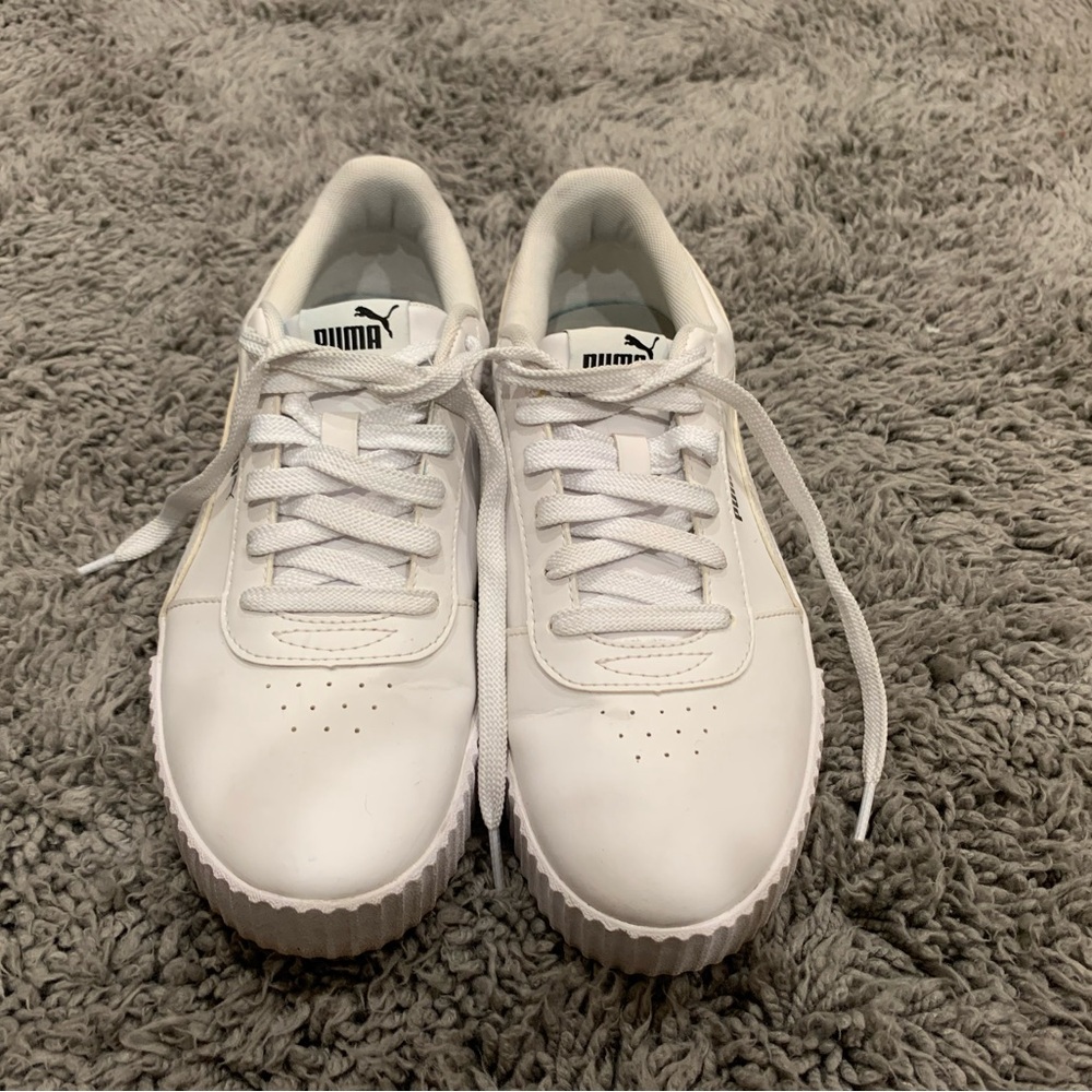 Puma Soft Foam White Lace-Up Sneakers